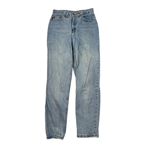 Chic VTG 90s High Rise Tapered Leg Mom Jeans Medium Wash Womens 7 Petite - Picture 1 of 6